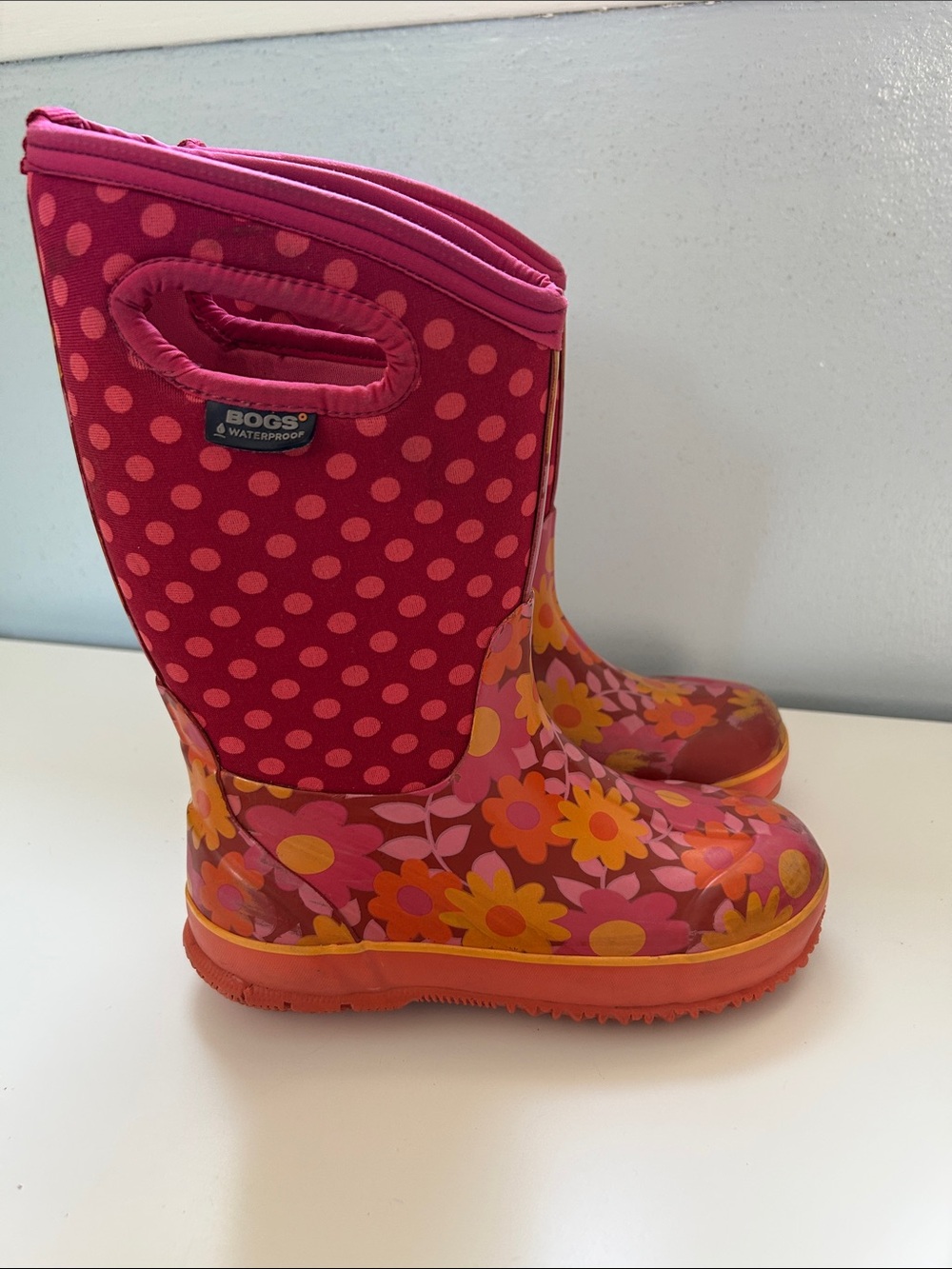 BOGS Flower Dots Youth Rain/Snow Boot
